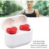 Dpofirs Earbuds, Heart Shaped Stylish Lightweight Noise Canceling Stereo in Ear Bluetooth Earphones, Includes Charging Case and 6 Ear Tips