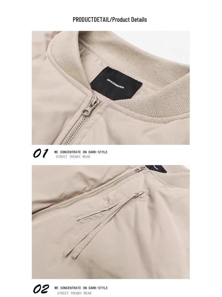 Women's Retro Multi-Pocket Bomber Jacket - Trendy American Baseball Style for Spring & Autumn