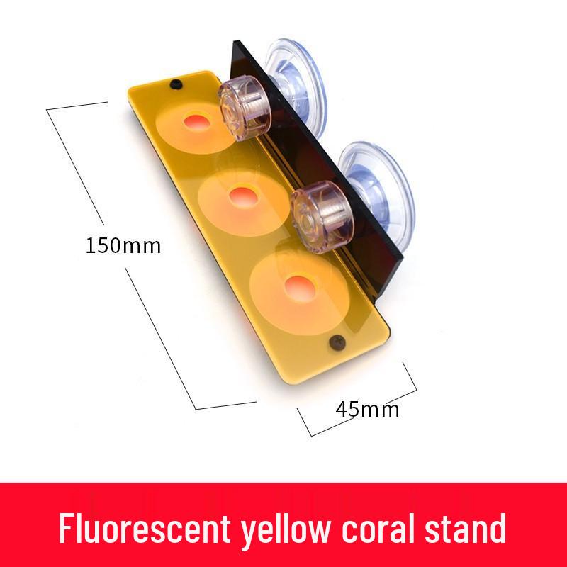 Fluorescent Acrylic Coral Propagation Base with Suction Cups for SPS and Soft Corals.