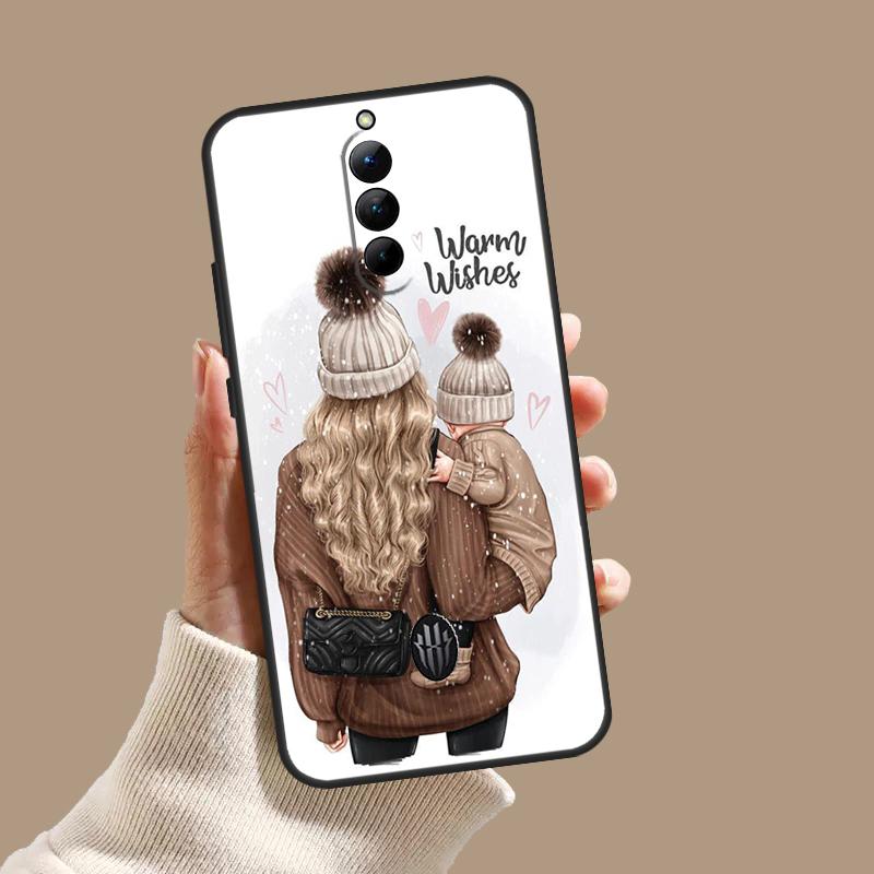 Super Mom Baby Girl Son Daughter Case For ZTE Nubia Red Magic 10S 9S 8S 8 9 10 11 Pro Plus 5G 6R 6 7 6S 7S Pro 10 Air Cover