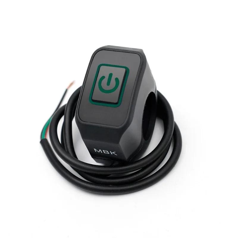 

7/8 Motorcycle Handlebar Switch with LED Light Momentary Button for Electric Start Kill Waterproof Control Switch Button 22mm Green