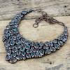 Faceted Swiss Blue Topaz Necklace Electroformed Copper Necklace Adjustable Chain Necklace Dainty Gemstone Necklace Handmade Jewelry For Gift