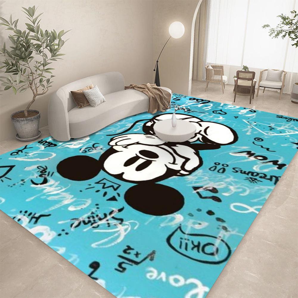 Dywan Myszka Miki Motyw Kreskówkowy Pokój Dziecięcy Dekoracja Domu Prezent dla Chłopców Prezent Urodzinowy Dywan do Pokoju Dziecięcego Personalizowany Pomysł na Prezent