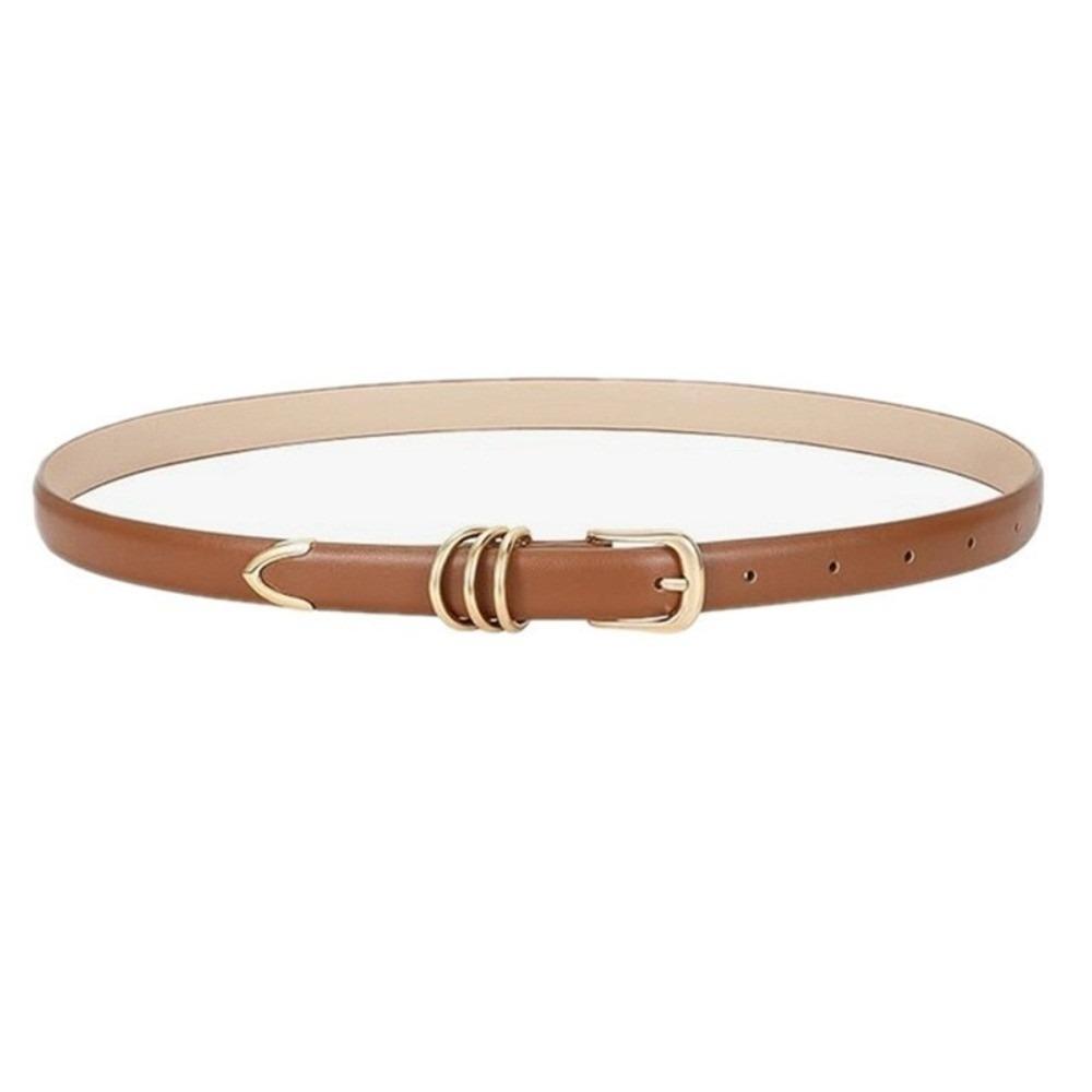 

Thin Waist Belt Versatile Decorative Belt Casual Dress Jeans Belt For Daily Wear khaki-110cm