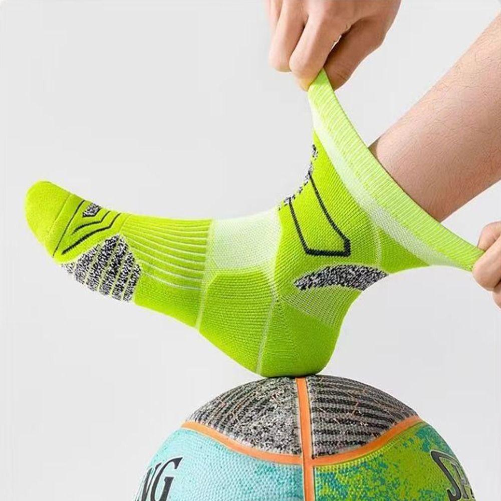 Multicolor Marathon Running Socks Odor Prevention Basketball Socks Cycling Socks Sports Activities