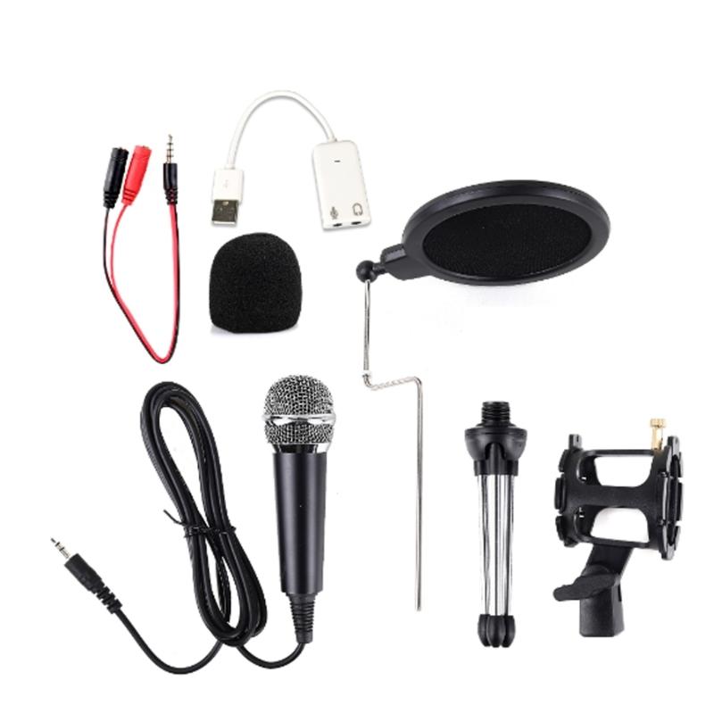

Studio Grade USB Microphones Broadcast Set 48KHz Sampling Rate Adjustable Gains Wireless Transmission for Home Office