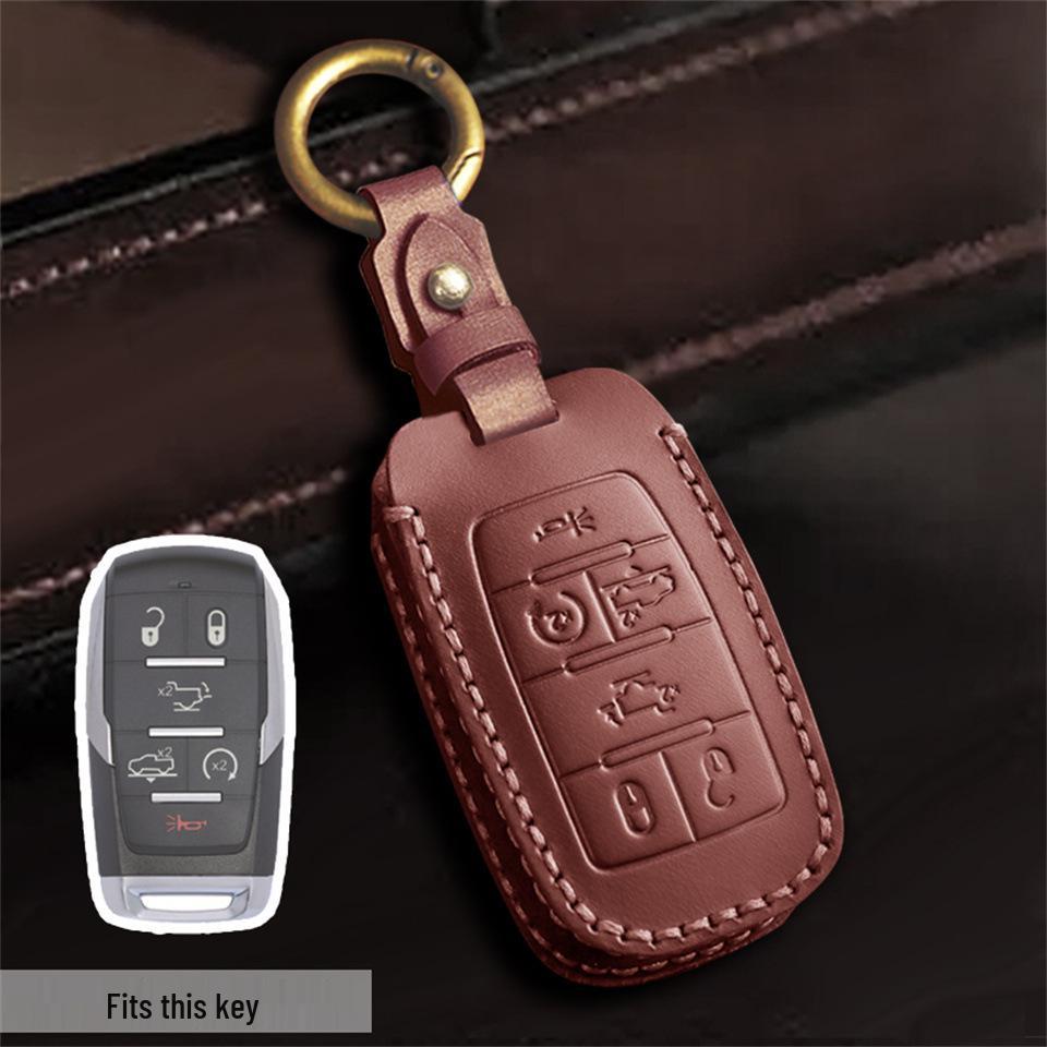 Dodge GMC Pickup Leder Schlüsselhülle – Handgefertigter Schutz für Autoschlüssel