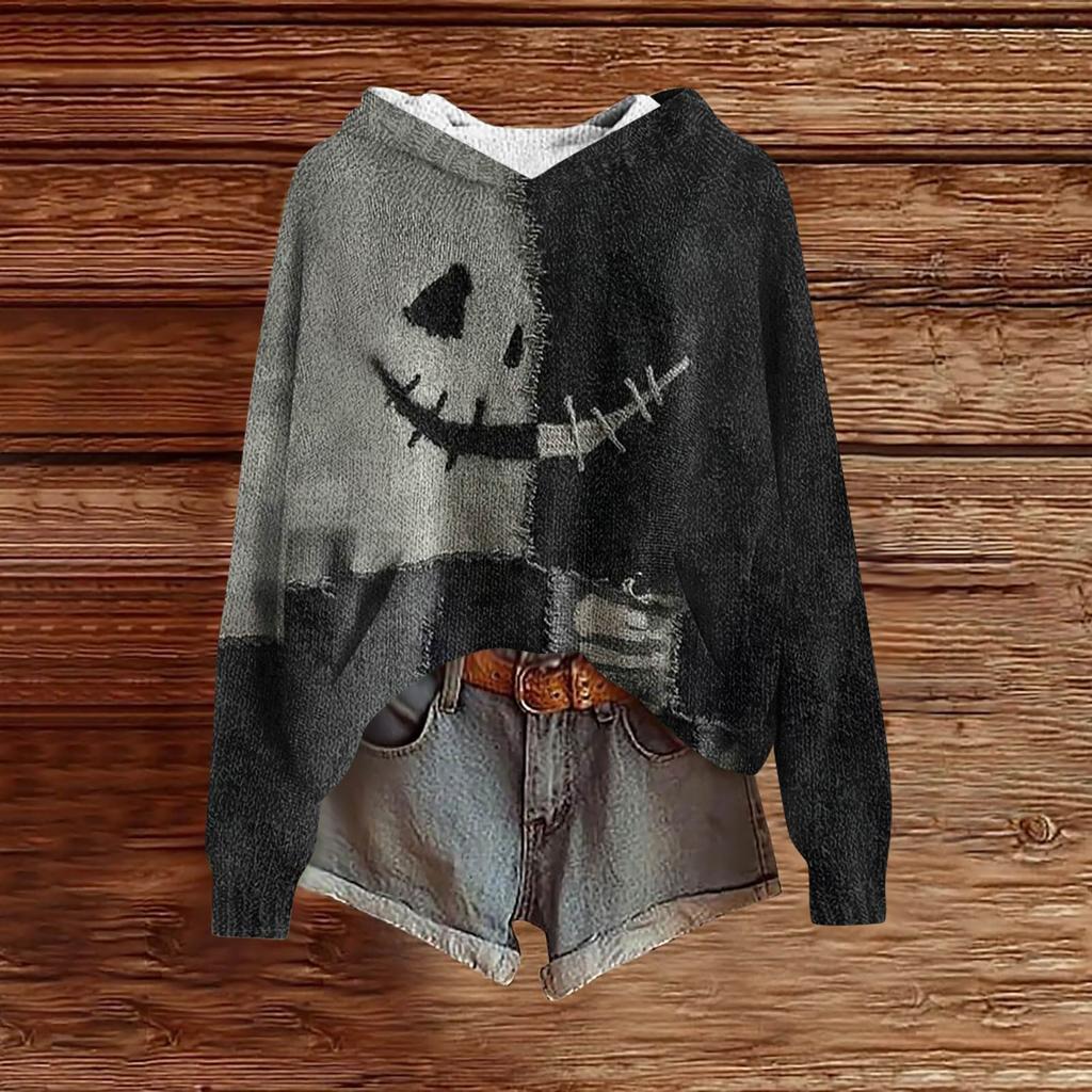 Sweatshirts For Women Knit Sweater Cute Shirt Fall Pullover Hooded Sweatshirt