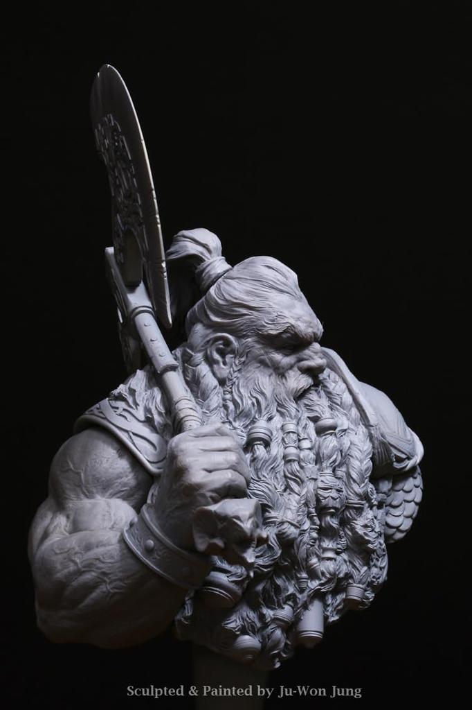 Galapagos Miniatures Scale Bust of Volcan Dragon Slayer Resin Kit 1/10 Lostblood, GP-B004