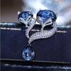 Kristallfuchs-Brosche, High-End Damenmode Tierbrosche, Nischendesign-Brosche