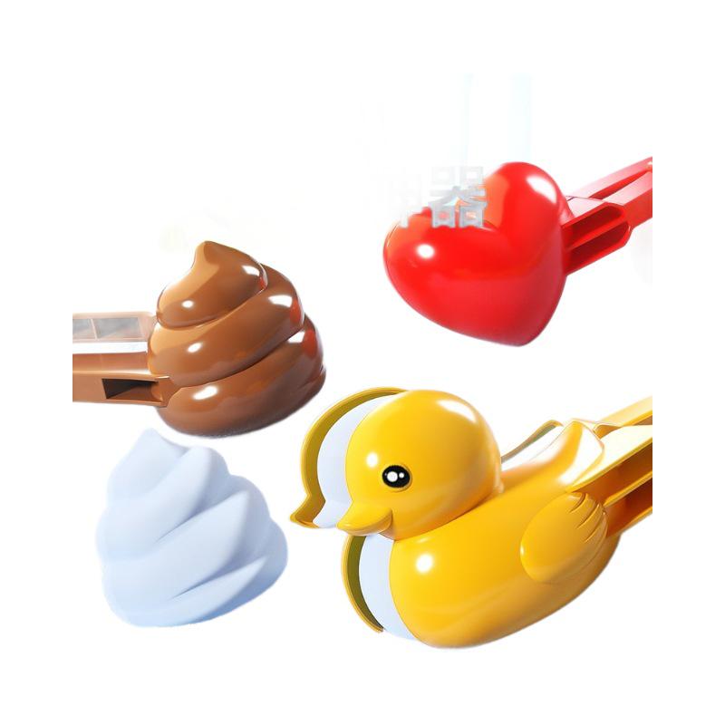 Children's Winter Snowball Maker: Duck Mold & Snowman Tool Set