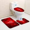 Christmas Bathroom Floor Mat Toilet Three-Piece Set