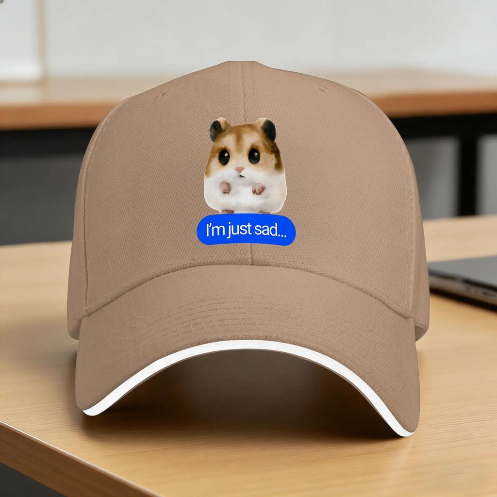 Süßes Hamster Meme Lässige Baseballkappe Laufen Hippie Trucker-Kappe Sommer Sonnenschutz Partner Damenmode Snapback-Kappe