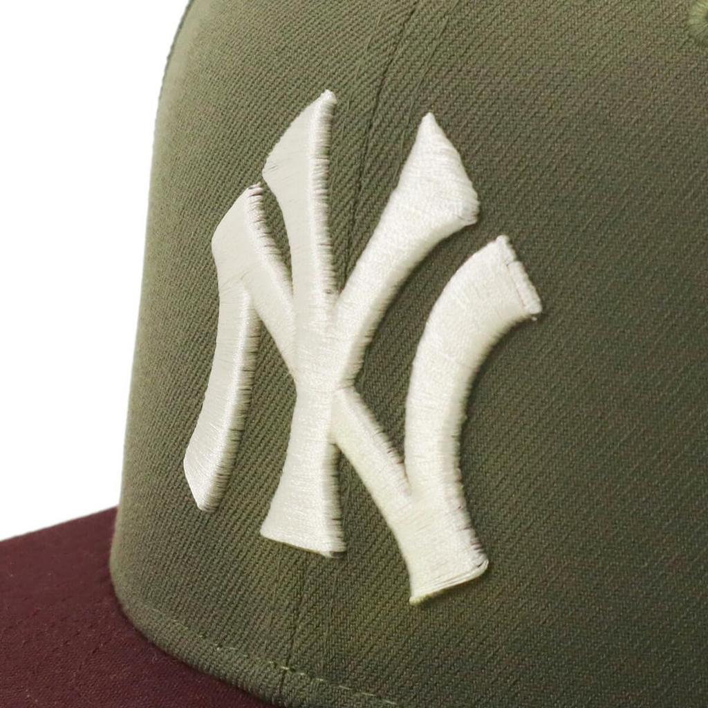 New Era newera cap 59FIFTY 14676983 NER35C7956 MLB New York Yankees NY New Olive Green SIDE PATCH 2-Tone UNDER VISOR ONSPOTZ exclusive Men's Women's