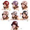 Knit Flower Bucket Hat for Woman Floppy Color Matching Weaving Wide Brim Bucket Hat Adult Teens Autumn Fisherman Hat