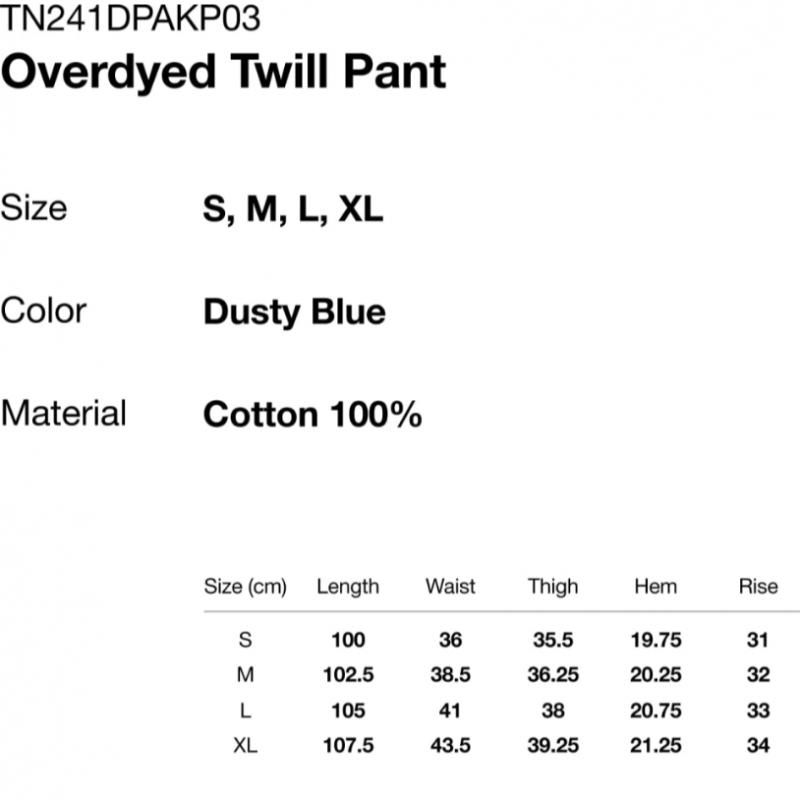 Thisisneverthat Overdyed Keprové Kalhoty Prachově Modré