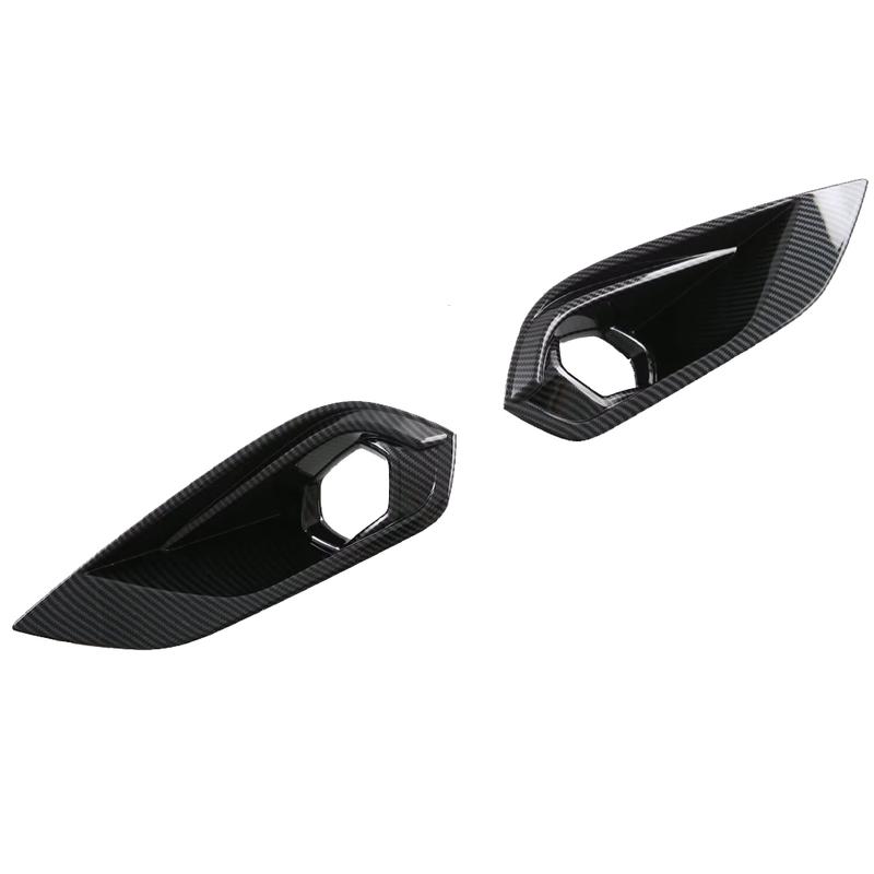 For Isuzu MU-X MUX Car Front Foglight cover Trim Frame Accessories Auto protector Stickers 2018     2024 2025