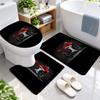 3Pcs Flannel Toilet Mat Set MV Agusta Bathroom Rug Bath Carpet Non Slip Home Decor