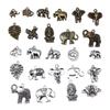 10pcs Elephant Charms For Jewelry Making Tibetan Bronze Silver Color Pendants Antique Jewelry Making DIY Handmade Craft