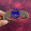 Lapis Lazuli Cuff Bracelet Copper Wire Wrapped Adjustable Bangle Gemstone Jewelry