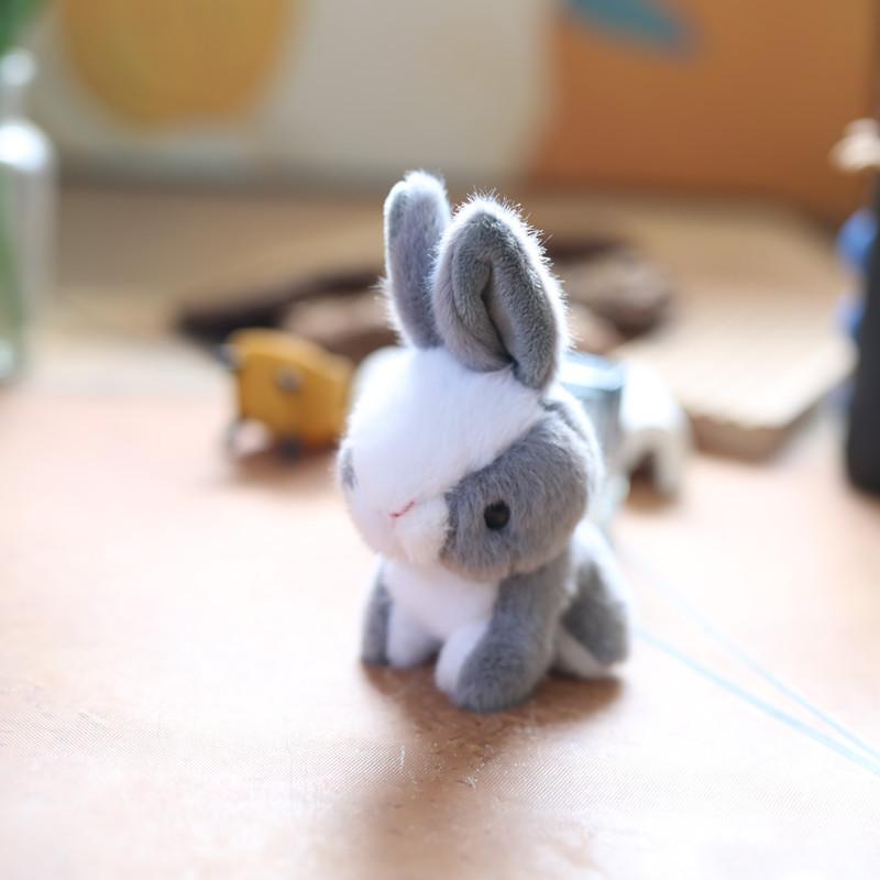 Adorable Plush Bunny Keychain Soft Stuffed Animal Toy Cute Rabbit Bag Charm