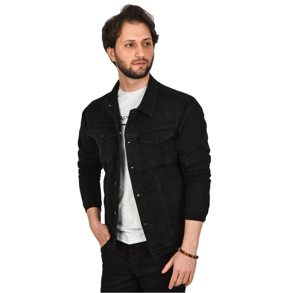 

Джинсовая куртка DeepSEA Slim Fit Lycra Buttoned Denim Coat 2300401 S чёрный