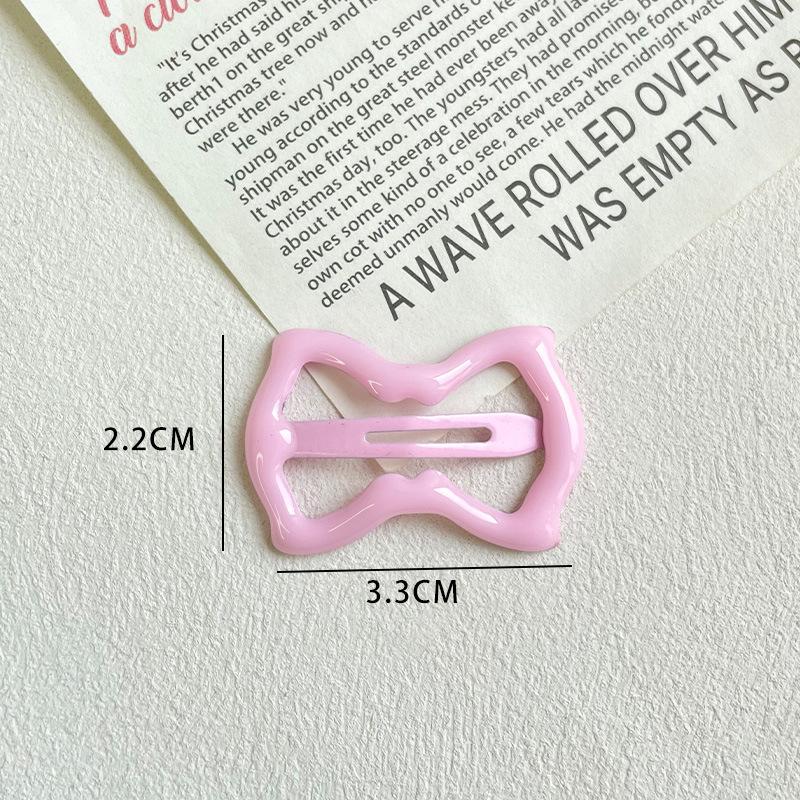Little Girl Dopamine Bow Hair Clip Children's Cute BB Clip Baby Side Clip Girl Back of Head Broken Hair Hairpin