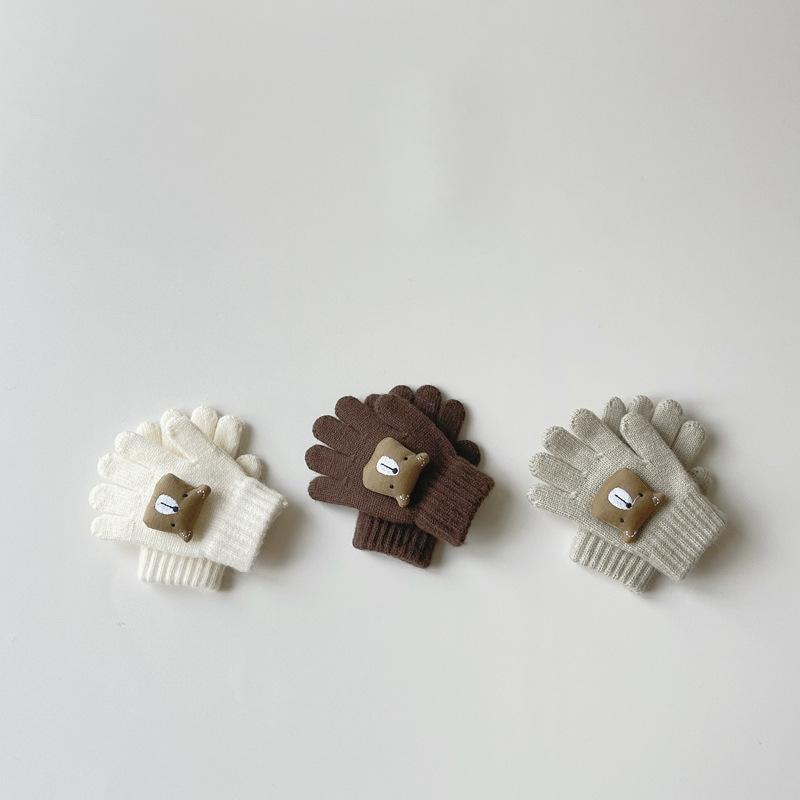 2-8 years old~ Winter children's gloves cute five-finger warm infant boy girl boy girl baby