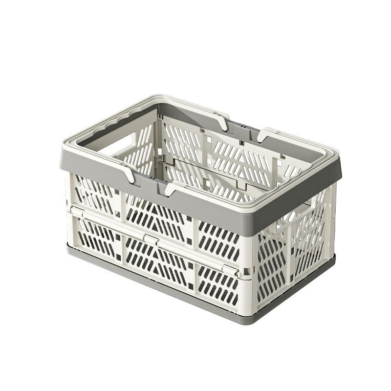 Foldable Storage Basket, Shopping Cart, Utility Crate, Large Capacity Organizer for Groceries, Picnic, Supermarket