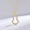 Douyin Trendy Gourd Necklace: Women's Luxurious Micro-Paved Zircon Rose Gold Clavicle Chain