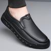 Pierwsza warstwa skóry bydlęcej, męskie codzienne małe białe buty, oddychające buty typu slip-on do jazdy, mężczyźni