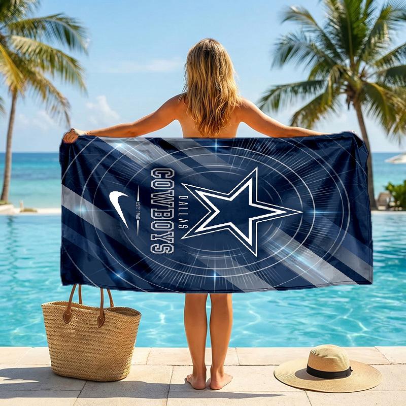 Dallas Cowboys Fashion Beach Towel Portable Soft Quick Dry Towel For Swimming Camping Holiday Use