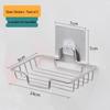 Stainless Steel Punch-Free Wall-Mounted Soap Dish with Suction Cup for Bathroom.