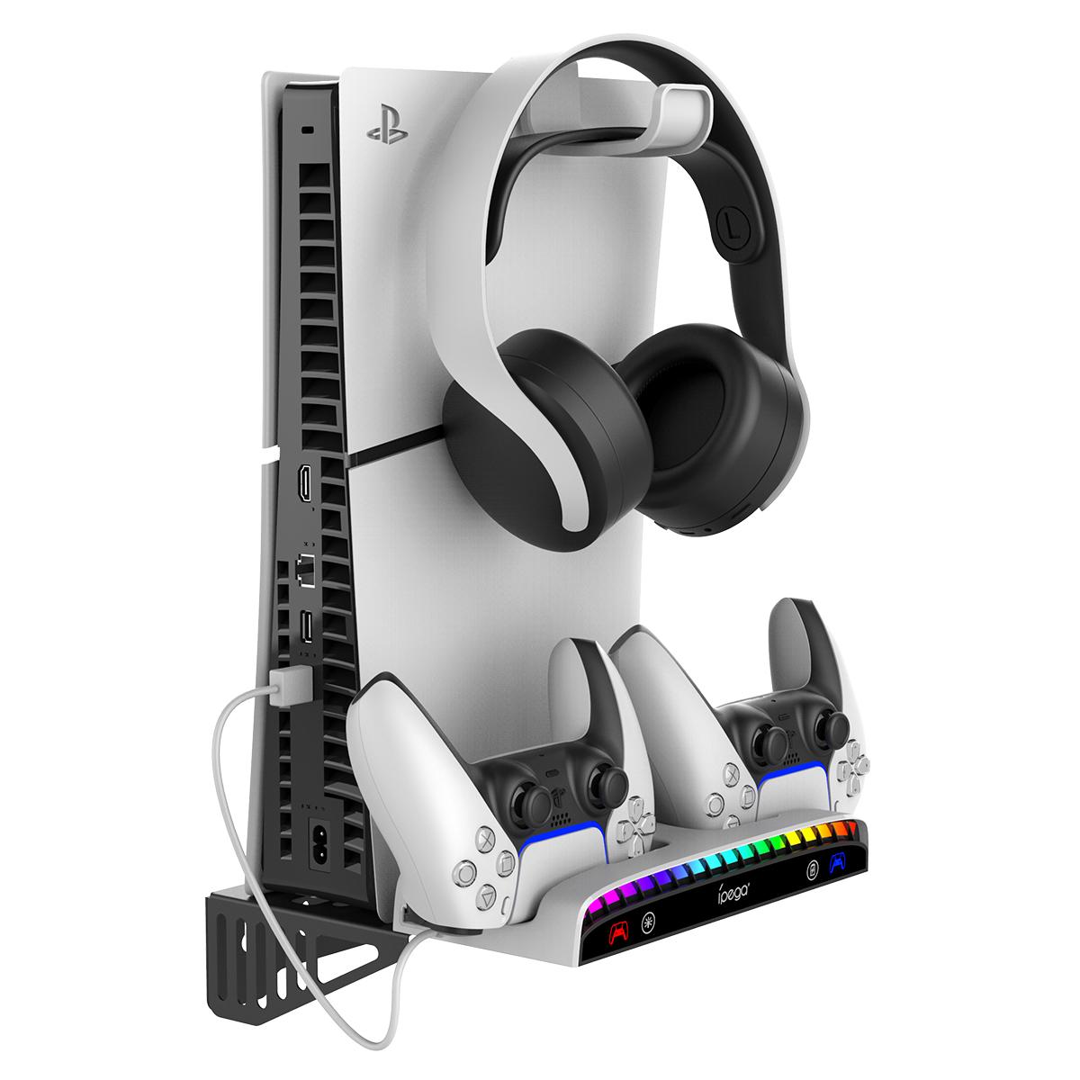 

IPEGA PG-P5S011 Для PS5 Slim/PS5 Настінне кріплення Док-станція для заряджання з RGB-підсвічуванням