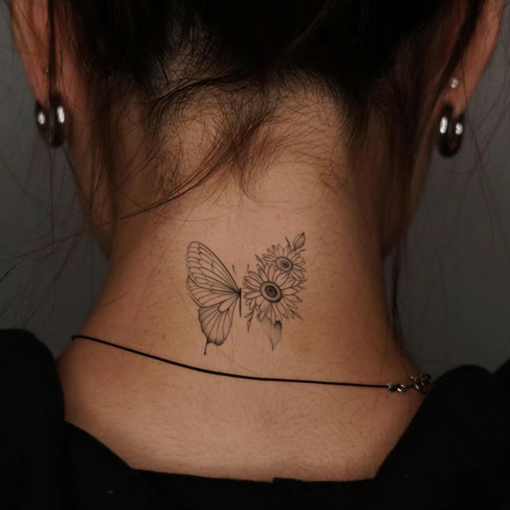 Small Fresh Butterfly Symbiotic Tattoo Sticker High Value Beautiful Tattoo Sticker
