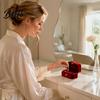 Compact Travel Accessory Style Organizer Slot Jewelry Box Multi Portable Ring Case Simple Metal Snap