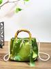 Bamboo Handle Brocade Handbag - Chinese Style Pearl Crossbody, Perfect Qipao Match, Ideal Gift for Mom