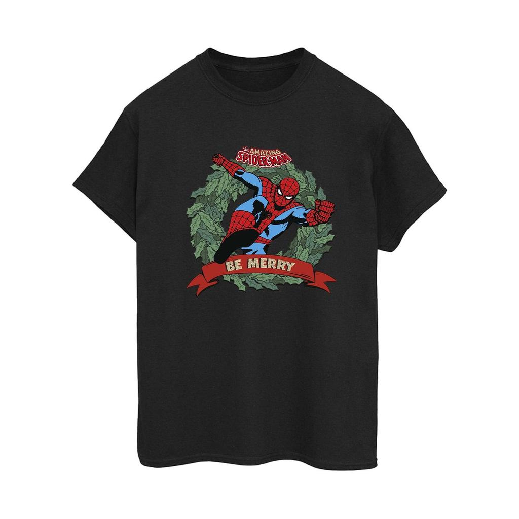 The Amazing Spider-Man Womens/Ladies Be Merry Cotton Boyfriend T-Shirt