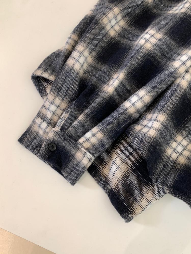Trendy Loose Plaid Hooded Shirt Jacket for Women – Plus Size Long Sleeve Outerwear for Spring/Autumn