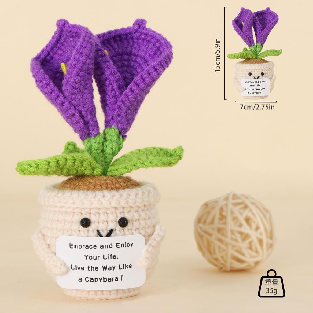 Crocheted Wool Doll Potted Plants, Creative Potted Plants, Cute Ornaments, Home Decoration, Handicrafts, Gifts