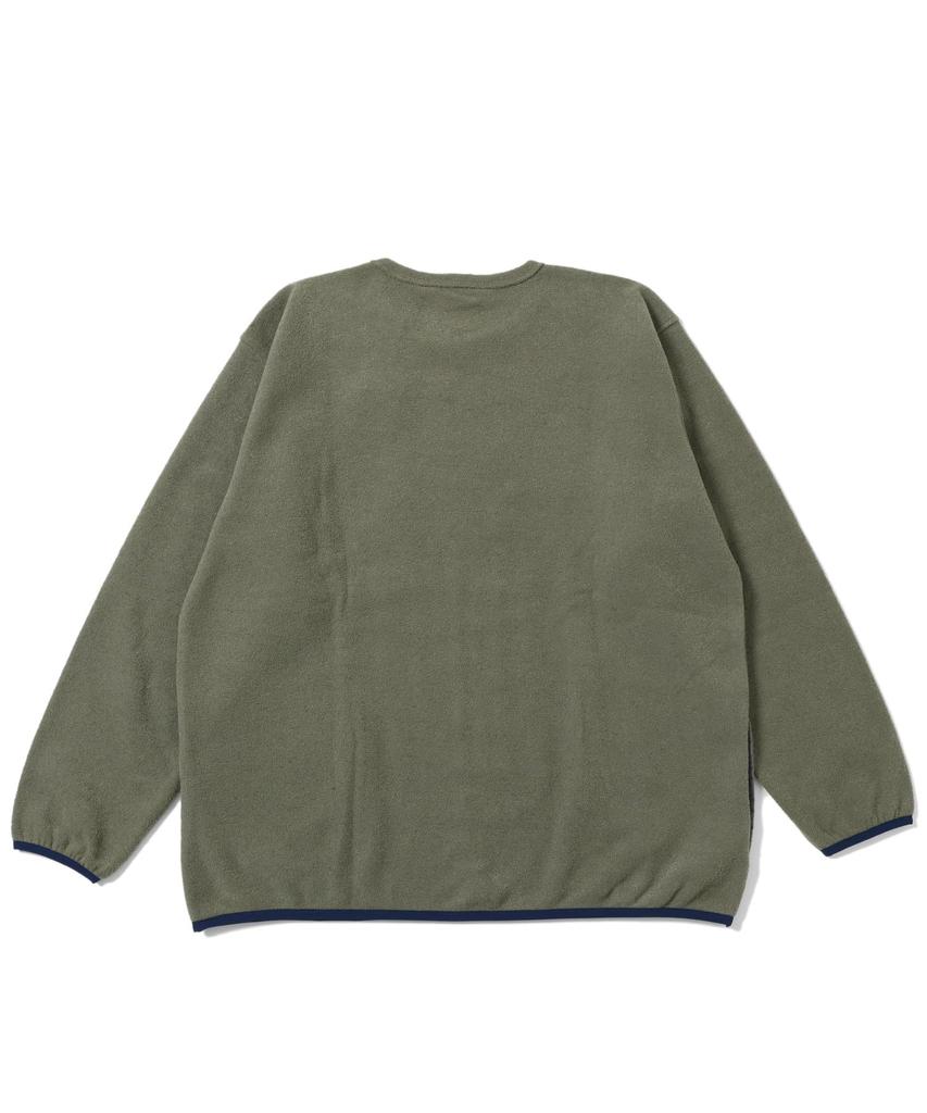Brushed Boucle Fleece with Pocket Design Long Sleeve for Khaki [CLIFFE MAYER] T-shirt Men, MEDIUM,
