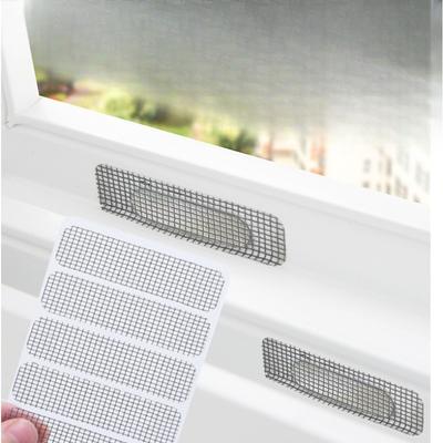 Selbstklebendes Einmal-Lochpflaster-Klettband für Fenster- und Türgitter, Insekten- und Mückenschutz und Fensterentwässerung