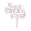 5PCS Acrylic Cake Topper Happy Valentine's Day Cupcake Topper for Wedding Party Cake Decorations Love Heart Dessert Decoration