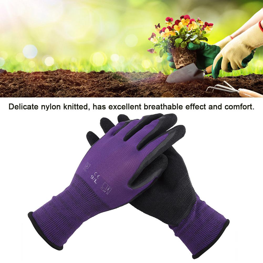 Gardening Work Labor Glove Nylon Nitrile Latex Grip Wear Resistant Gloves