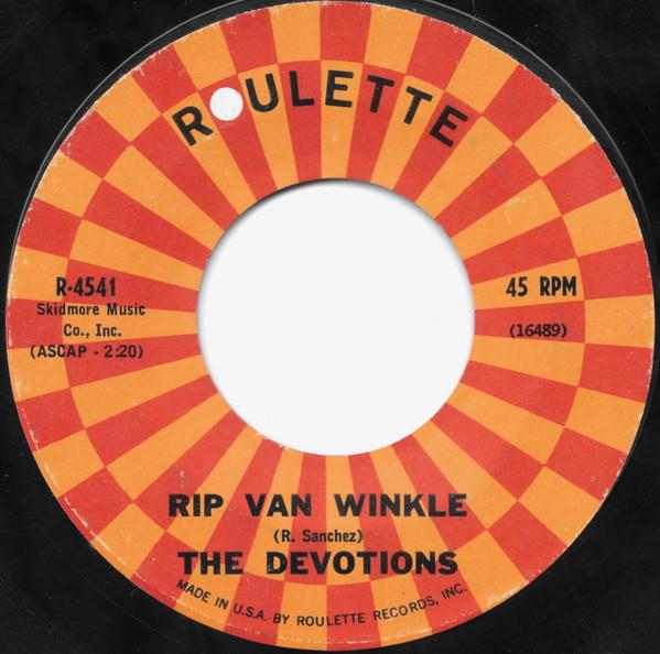 7-дюймовая пластинка DEVOTIONS  Rip Van Winkle  I Love You For S R4541 Roulette 1964 США Рок Б/у