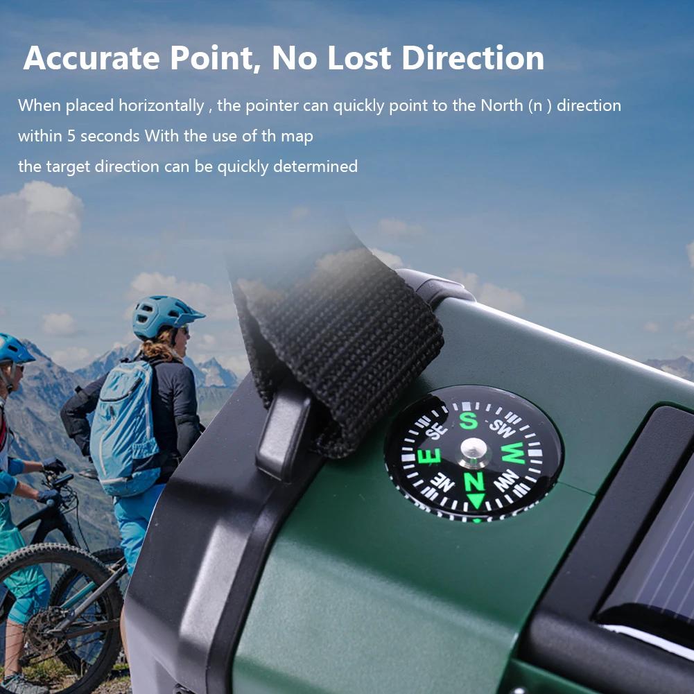 LED Emergency Radio AM/FM/WB 10000mAh Emergency Power Bank Flashlight Reading Lamp Solar Radio Charger Type-C Charging SOS Alarm