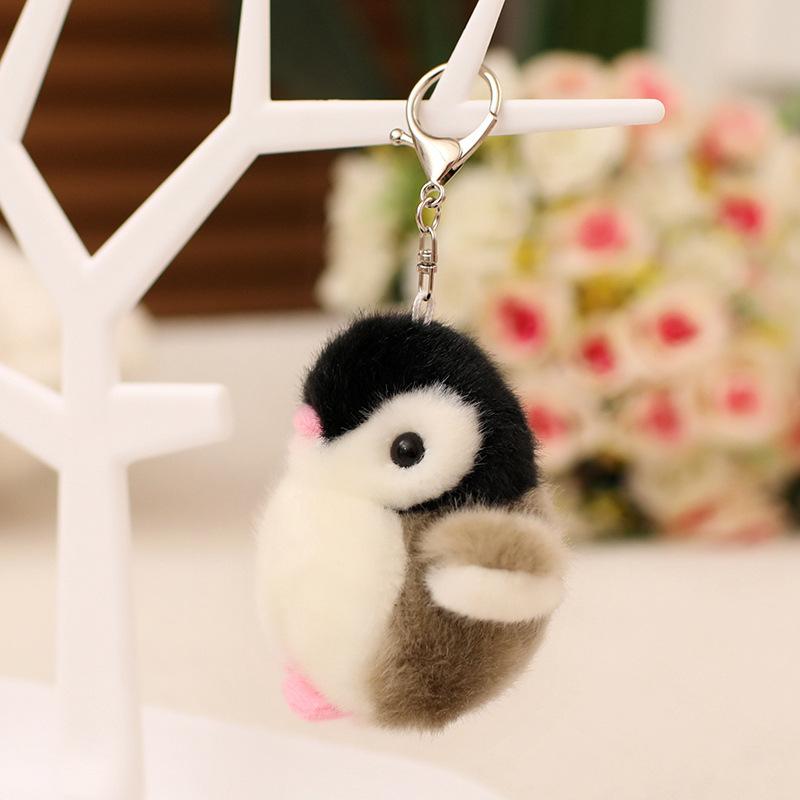 Cute simulated little penguin pendant can be plush toy doll emperor penguin doll girl bag keychain pendant