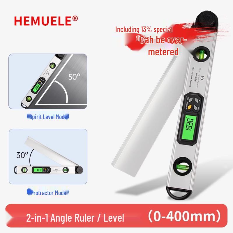 Digital Protractor & Level Ruler with Bubble - High Precision Measuring Instrument