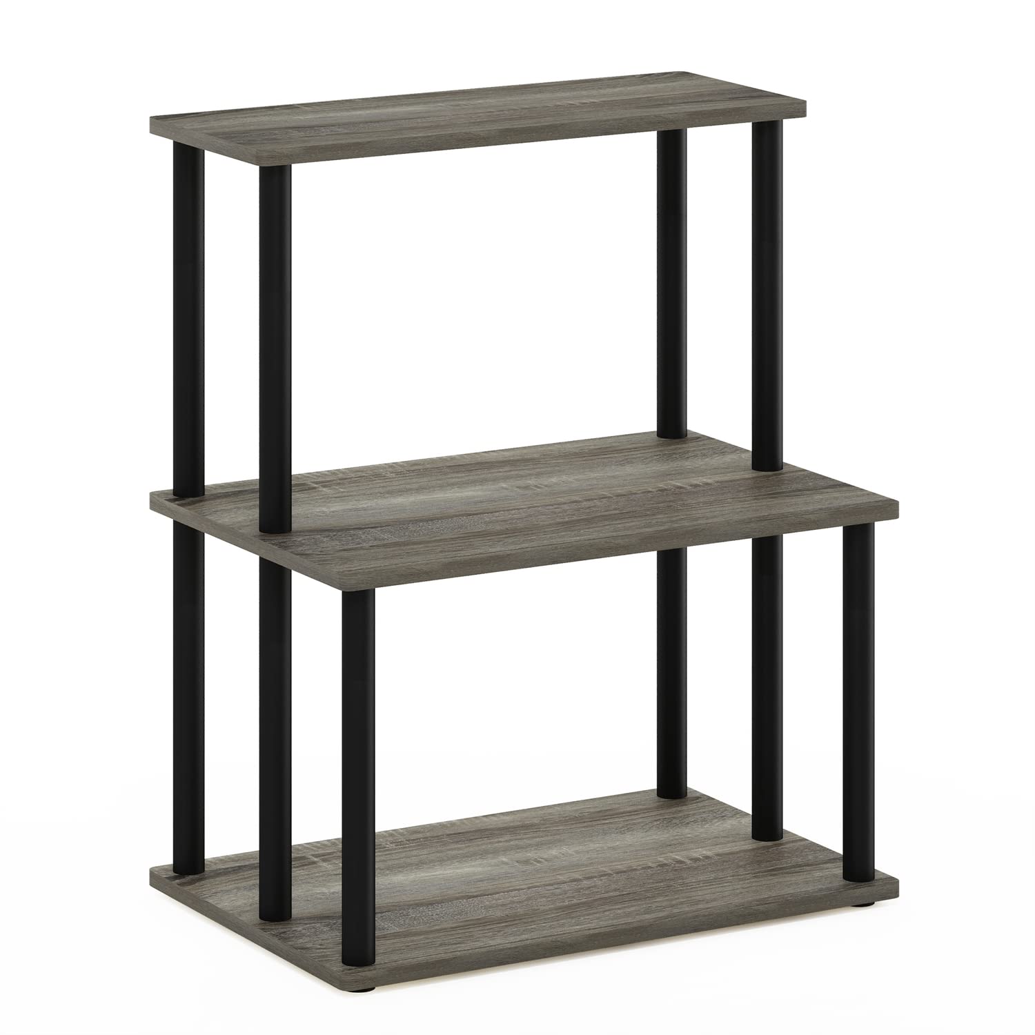 

Furinno Turn N Tube Kitchen Storage French Oak 3 Imported from Shelf, Gray/Black, Tiers, Tool-less [Officially Japan]