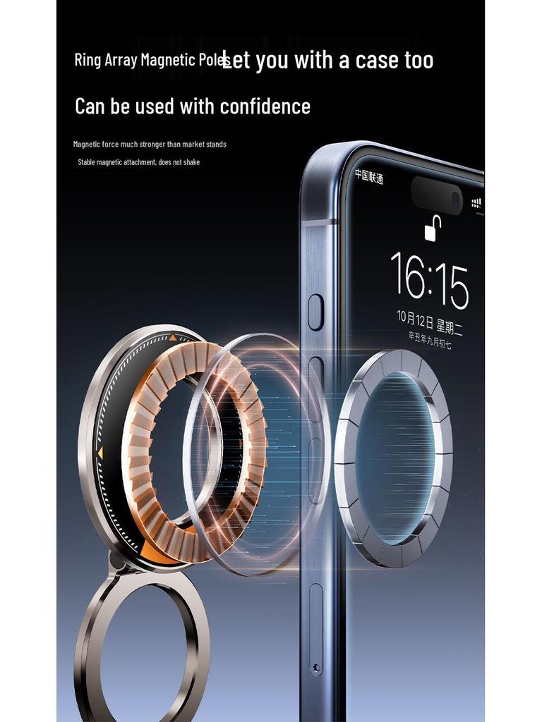 Car Vacuum Magnetic Dashboard Mount - Rotating, Multi-functional Phone Holder